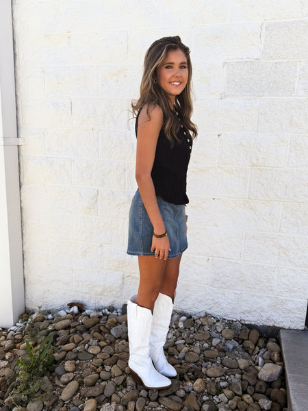 Free People - Tilly Vest - BLACK