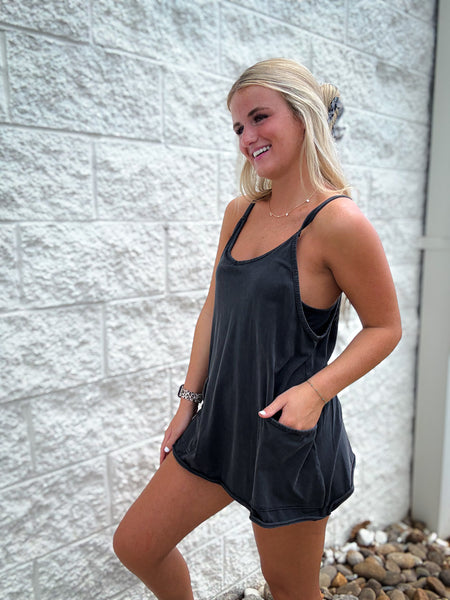 Free People - Hot Shot Mini Dress - BLACK