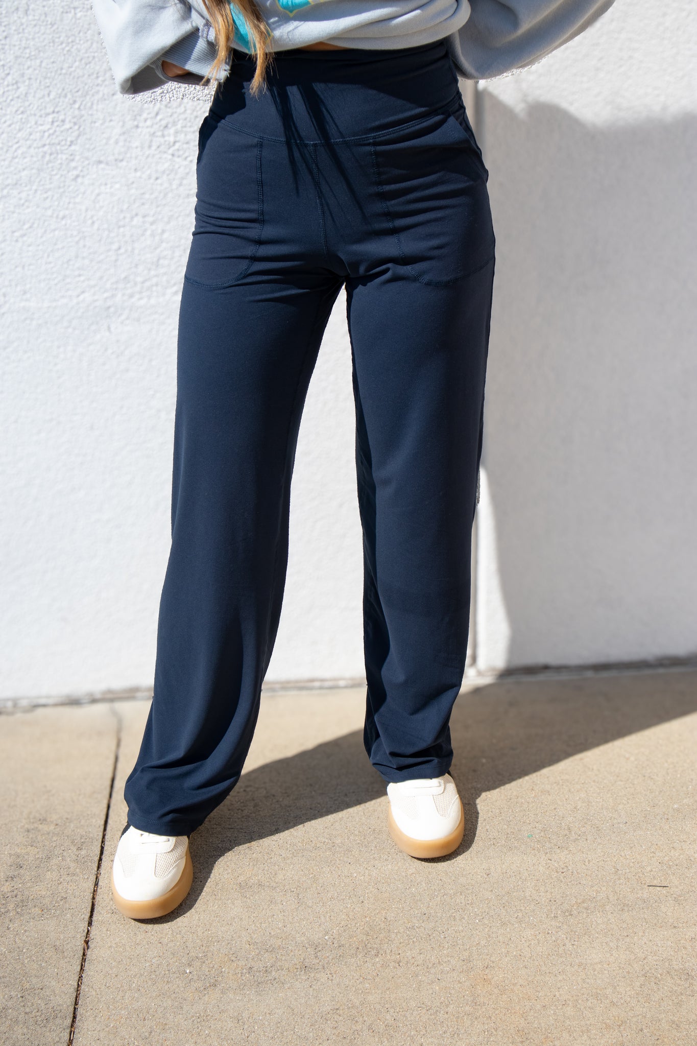 Butter Soft Straight Leg Yoga Pants - NAVY