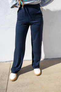 Butter Soft Straight Leg Yoga Pants - NAVY