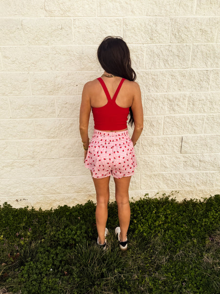 Lounge Luxe Racerback Tank - RED