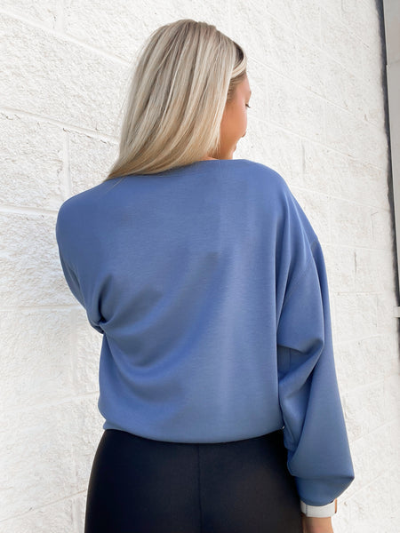 Classic Comfort Pullover - DUSTY BLUE