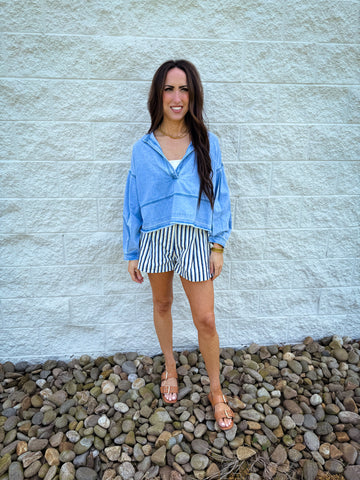 Retro Rails Stripe Shorts
