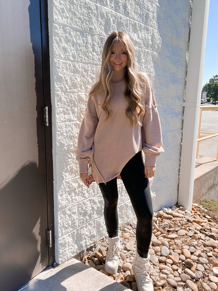 Free People - Wonderful Pullover - Winter Bloom (Taupe/Blush)