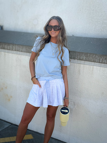 Soft Breeze Stripe Waistband Skort