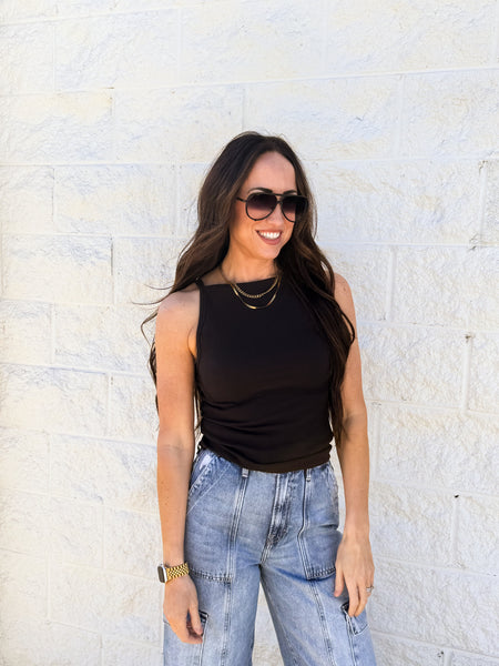 Free People - Mia Tank - BLACK