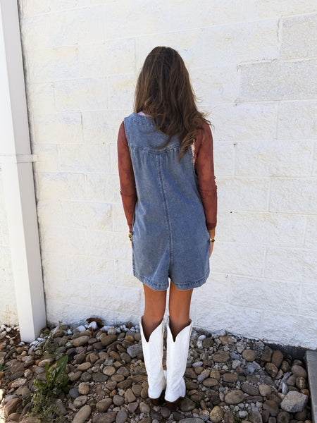 True Blue Denim Romper