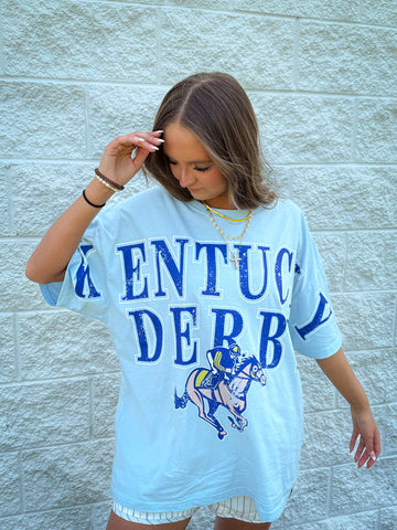 Kentucky Derby Southern Split Oversized Band Tee