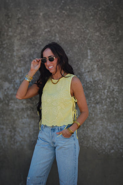 Free People - Faded Gardens Tank - SUMMER LEMONADE