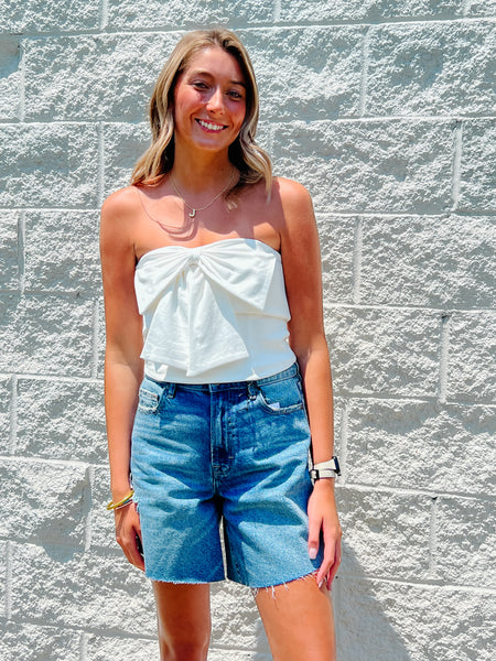 Bows Over Bros Strapless Top