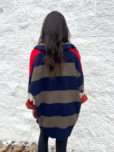 Free People - Coastal Stripe Pullover - Set Sail Combo