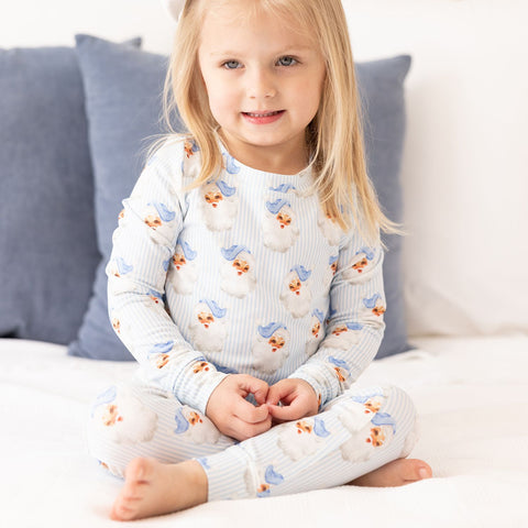 BLUE SANTA BABY - Toddler PJ Set