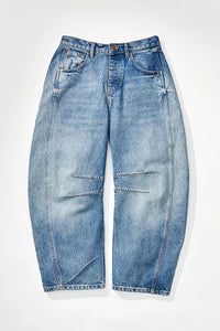 Free People - Good Luck Mid-Rise Barrel Jeans - ULTRA LIGHT BEAM