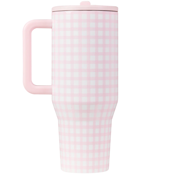 HydroJug - PINK GINGHAM - Traveler 40oz.