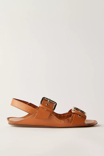 Free People - Blossom Buckle Sandals - Luggage Leather