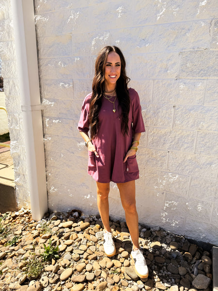 Free People - Hot Shot Tee Romper - CLOVE