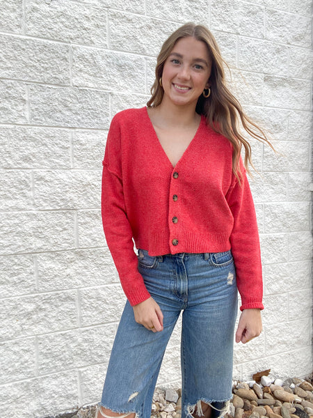 Red Radiance Cardigan