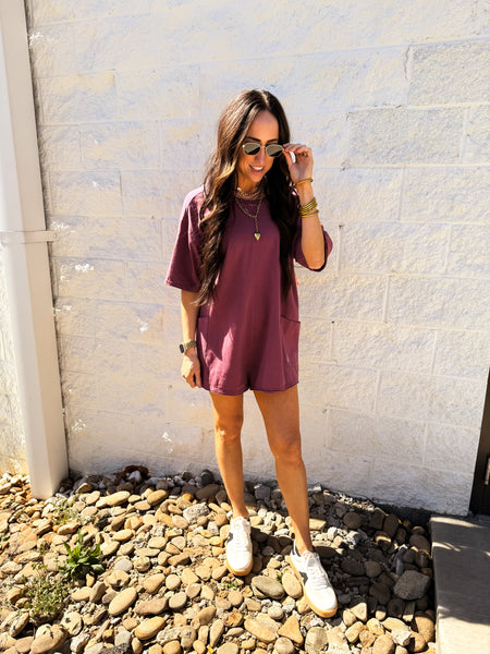 Free People - Hot Shot Tee Romper - CLOVE