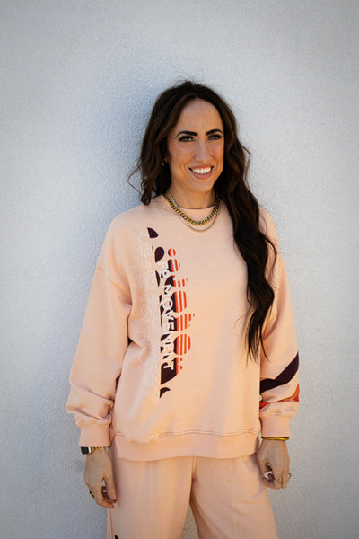 Free People - All Star Buti Logo Pullover - Pastel Peach Sport Mode