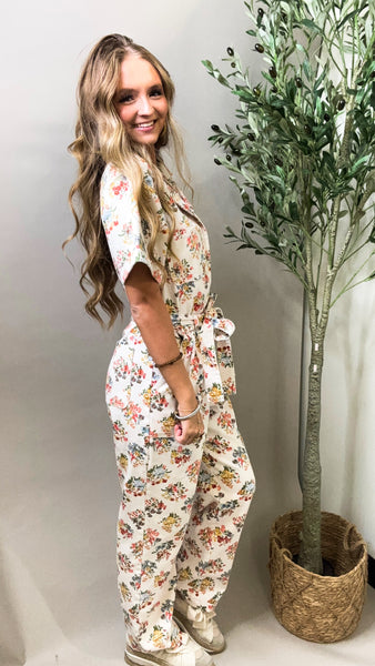 Sunshine Garden Floral Jumpsuit