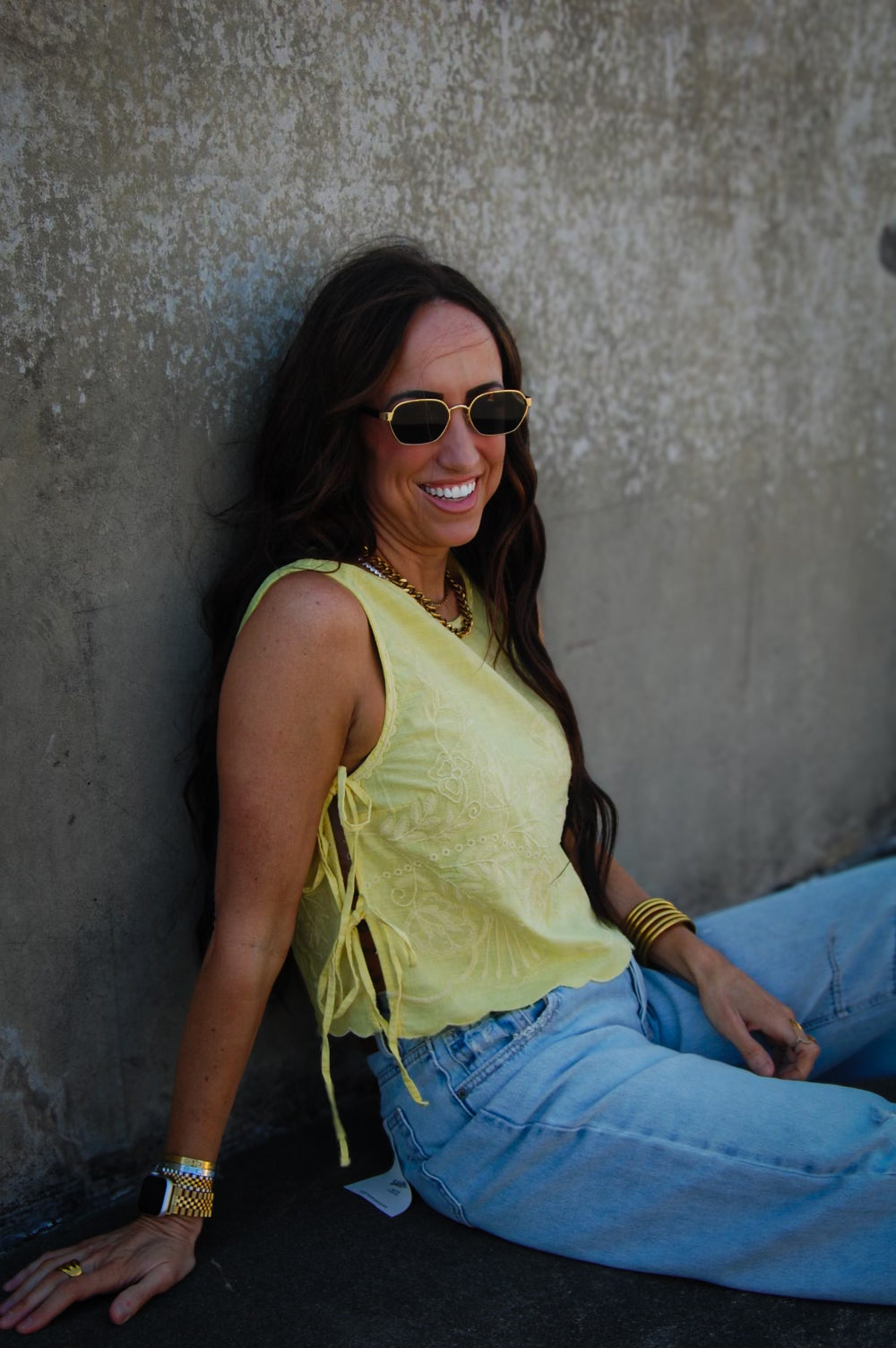Free People - Faded Gardens Tank - SUMMER LEMONADE