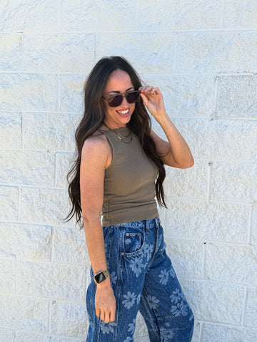 Free People - Mia Tank - CAIMAN (OLIVE)