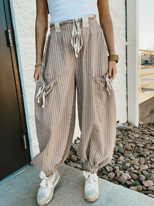 Sahara Stripes Barrel Jogger Pants