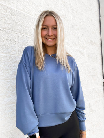 Classic Comfort Pullover - DUSTY BLUE