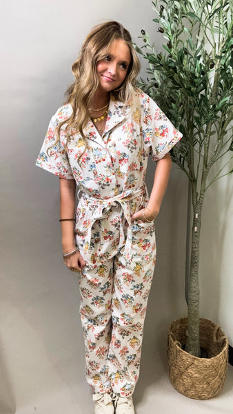 Sunshine Garden Floral Jumpsuit