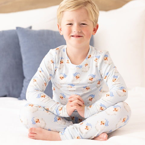 BLUE SANTA BABY - Kids PJ Set