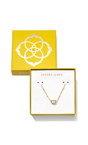 Kendra Scott - Boxed Mini Elisa Satellite Gold Necklace - Ivory Mother Of Pearl