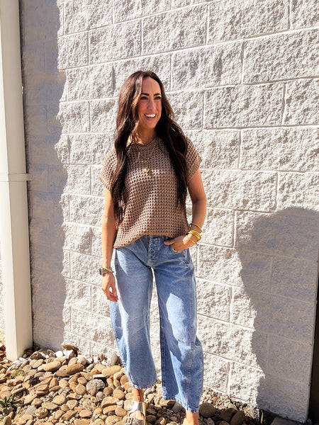 Sandy Shore Crochet Top - TAN