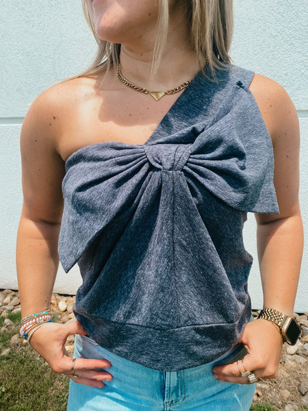 Bow-tastic One Shoulder Top