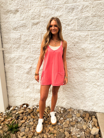 Free People - Hot Shot Mini Dress - HIBISCUS