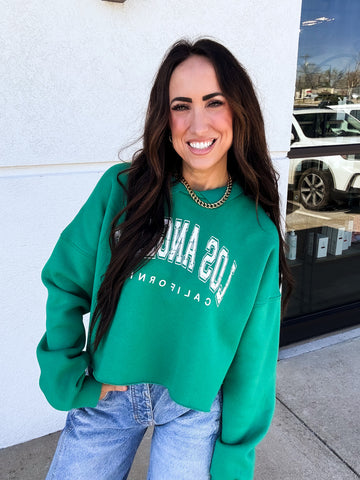 Los Angeles Campus Cropped Sweatshirt
