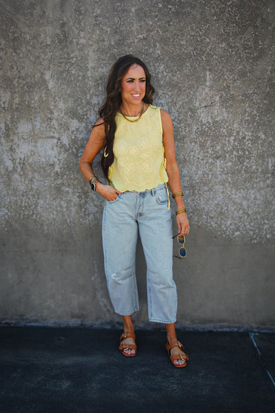 Free People - Faded Gardens Tank - SUMMER LEMONADE