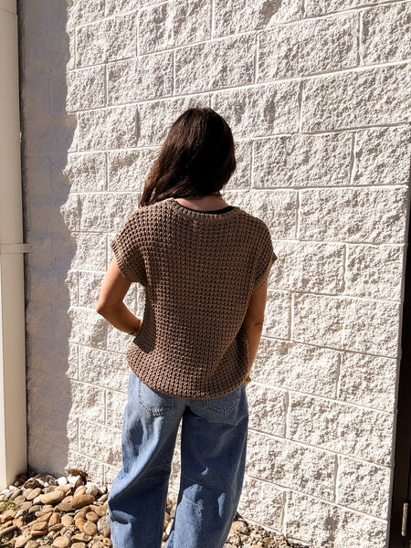 Sandy Shore Crochet Top - TAN