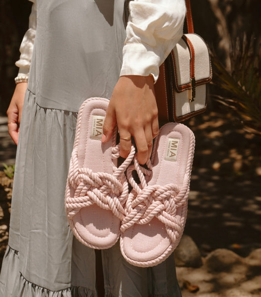 MIA - Miko Rope Slide Sandal - BLUSH