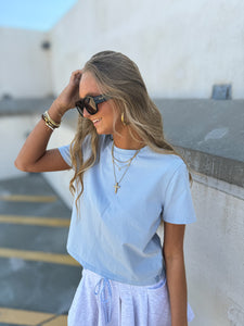 Free People - Everyday Tee - ICE WATER (BLUE)