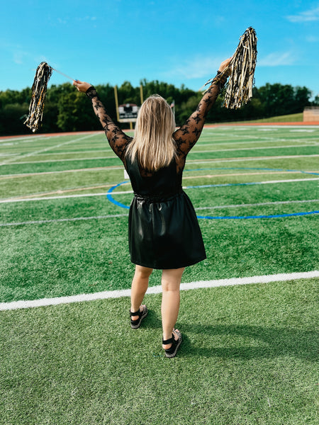 So Chic Faux Leather Dress