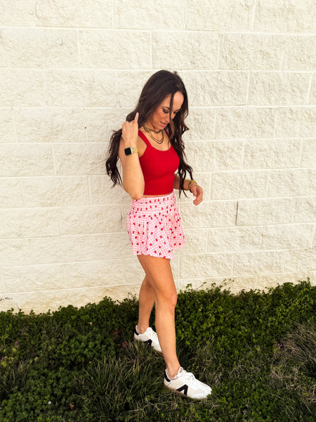 Lounge Luxe Racerback Tank - RED