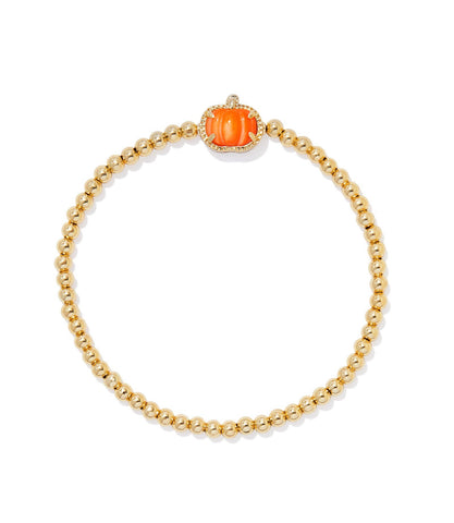 Kendra Scott - Pumpkin Gold Stretch Bracelet - ORANGE MOTHER OF PEARL