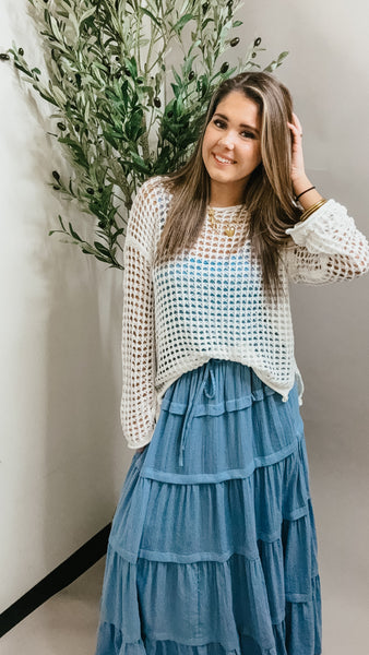 Seaside Crochet Top/Cover Up - WHITE