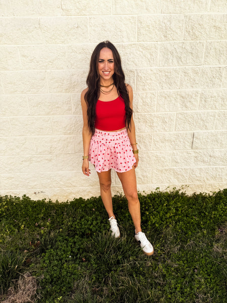 Lounge Luxe Racerback Tank - RED