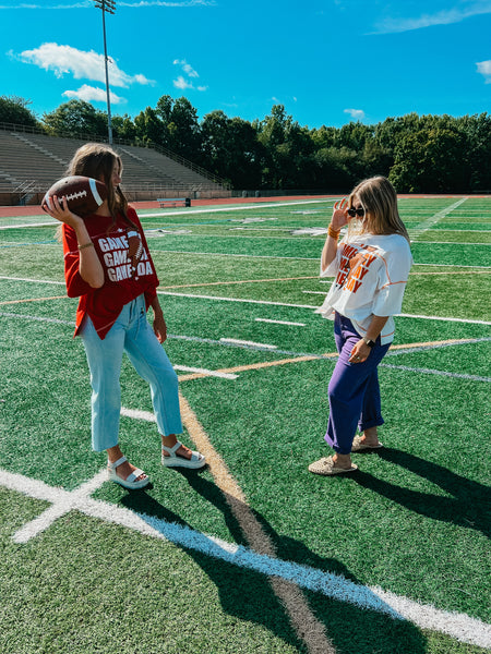 Game Day Lightening Bolt Tee - WHITE