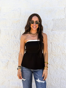 Black Tie Bliss Tube Top