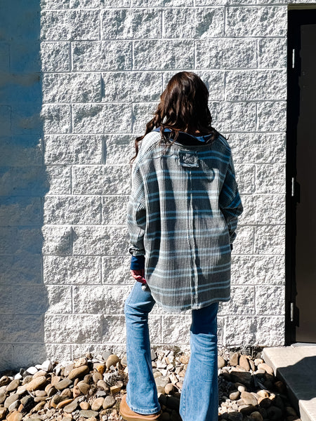 Free People - Striped Travis Polo - Heather Grey Combo