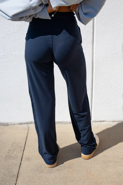 Butter Soft Straight Leg Yoga Pants - NAVY