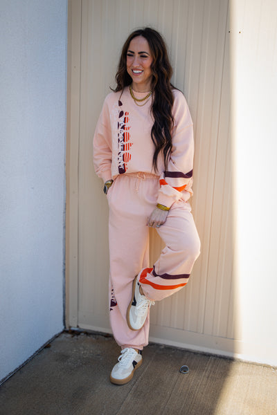 Free People - All Star Logo Pants - Pastel Peach Sport Mode