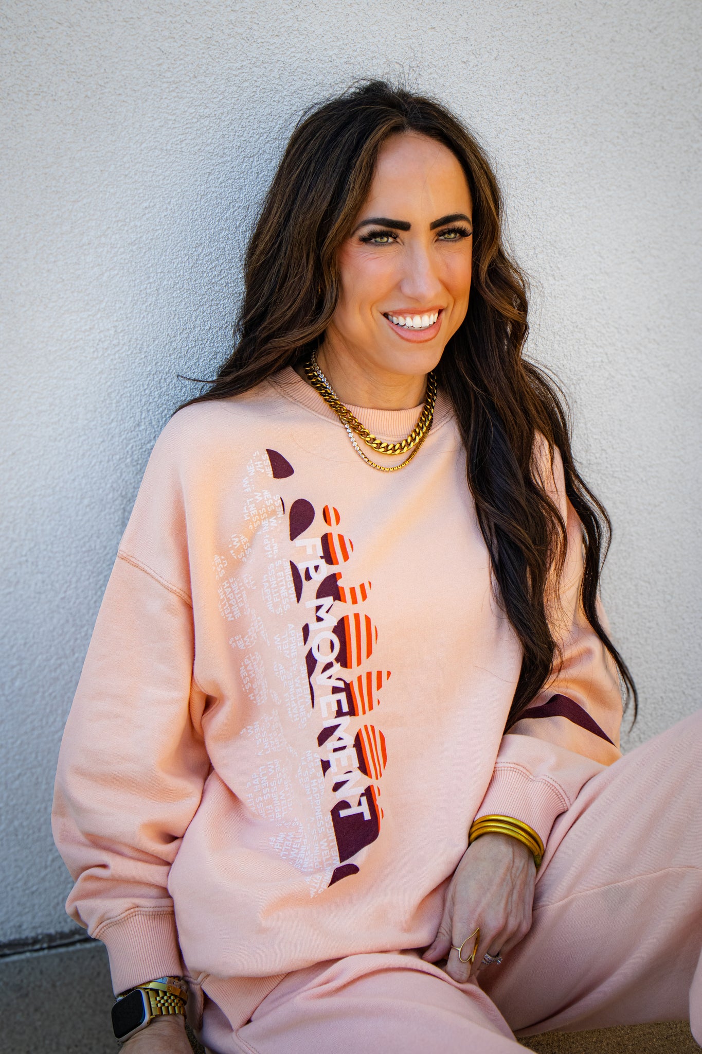 Free People - All Star Buti Logo Pullover - Pastel Peach Sport Mode